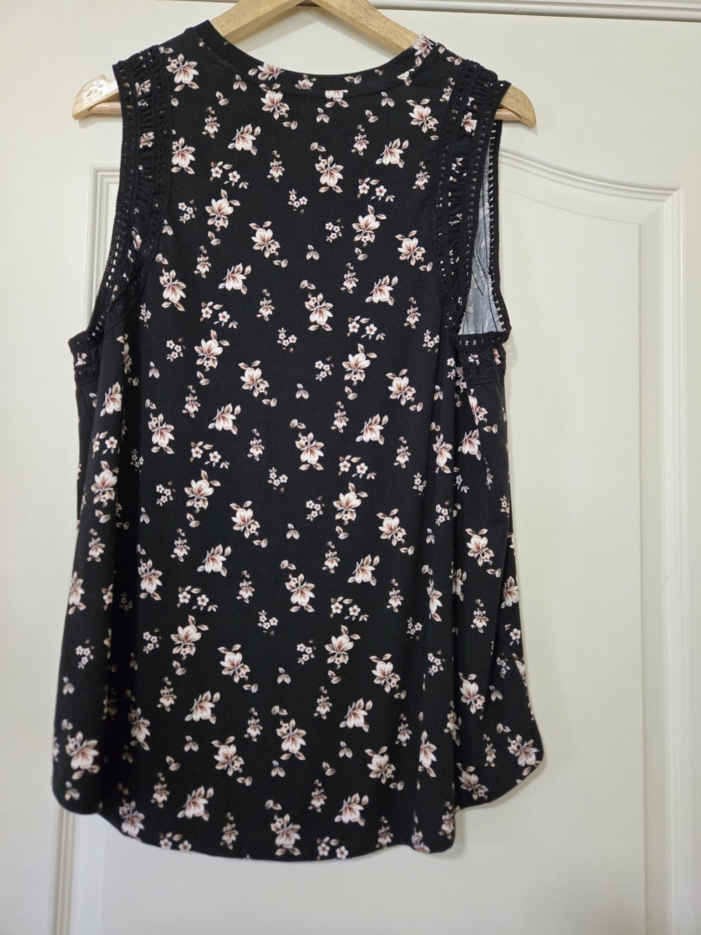 Maurices Black Tank with Light Pink And Taupe Floral Pattern - Picture 6 of 8